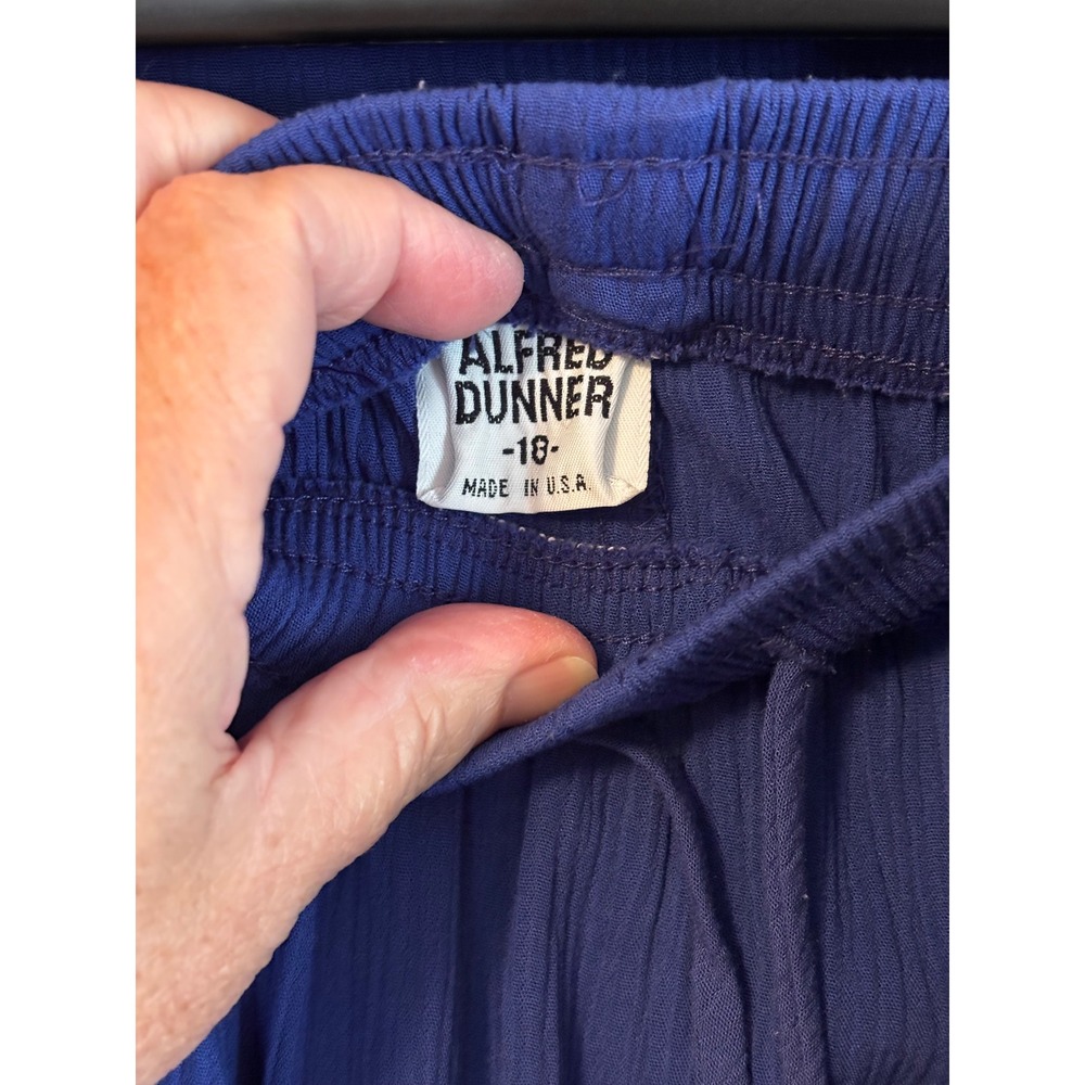 Alfred Dunner Womens 3 Piece Set Royal Blue Cardigan Vest Pants Size 18W - Picture 5 of 8